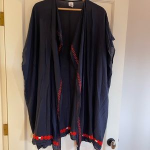 J Crew Embroidered Cotton Beach Swim Cover up M / L